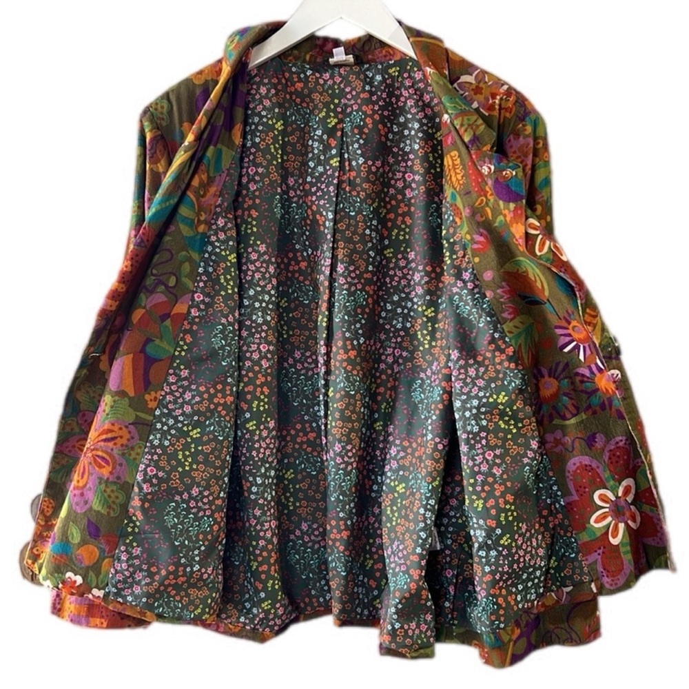 Nwot Ivy Jane Printed Corduroy Blazer XL - Picture 3 of 7